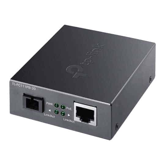 (image for) TP-LINK TL-FC111PB-20 WDM Media Converter, 10/100Mbps, Auto-Negotiation, RJ45 Port, 100Mbps SC Fibre Port